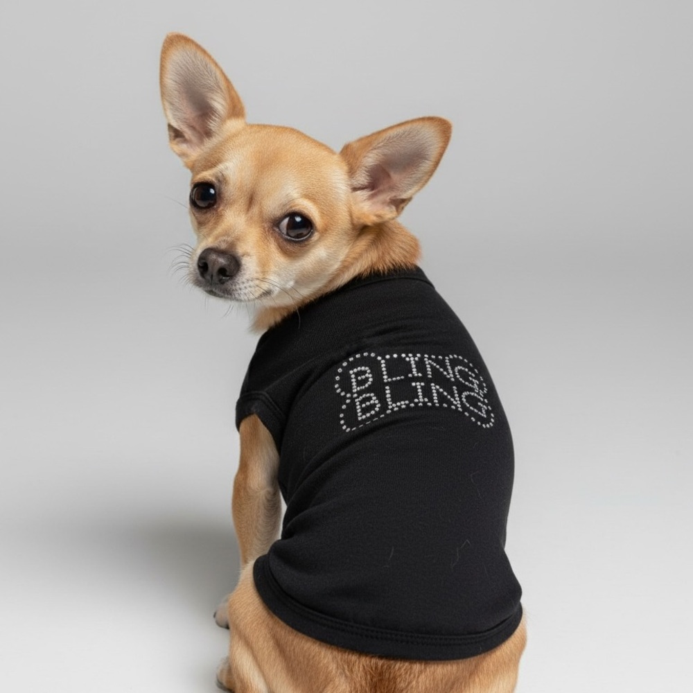 Rhinestone BLING BLING Dog T Shirt